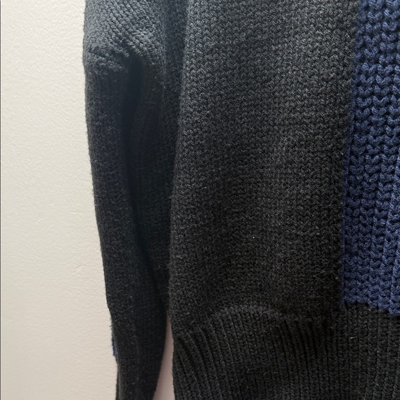 Topshop Black and Navy Cowl Neck Sweater - Picture 3 of 3